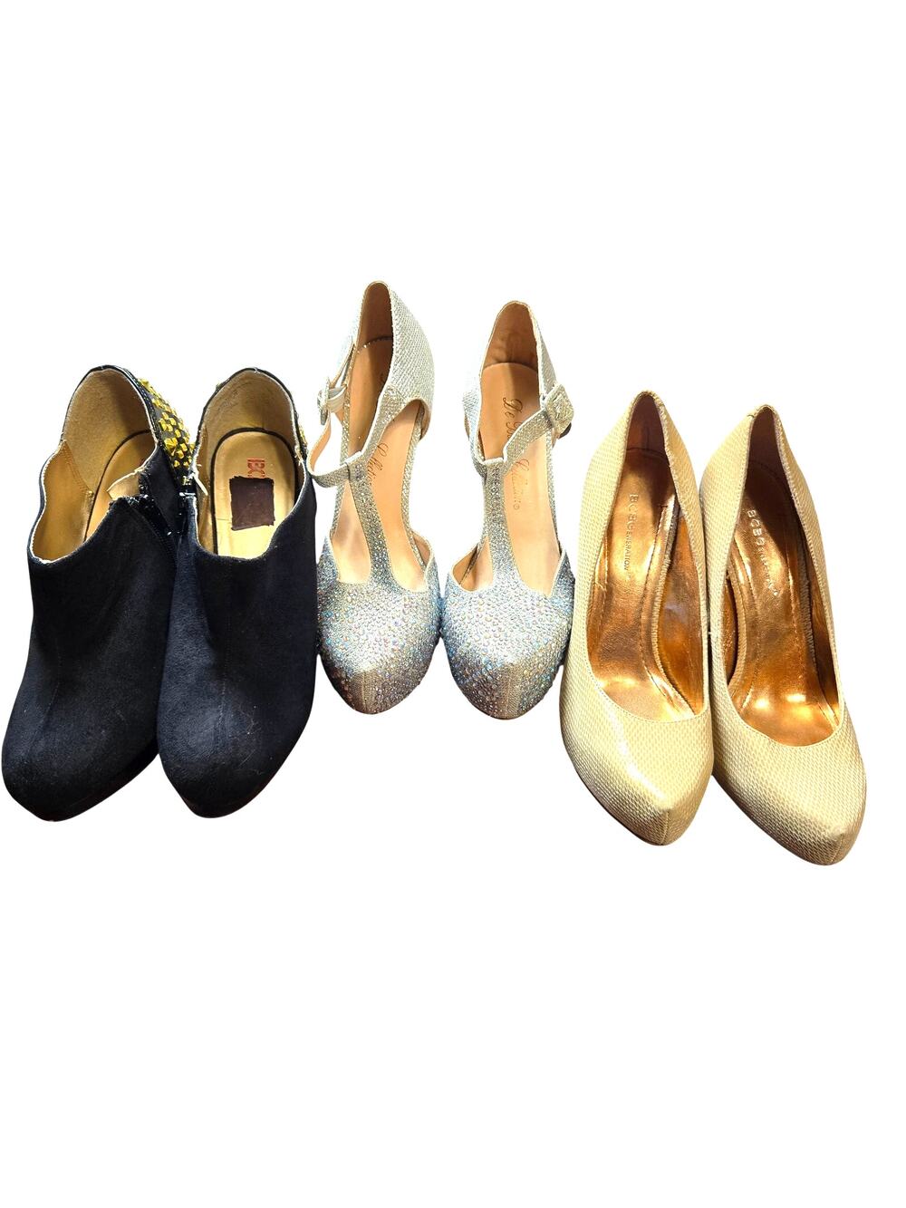 BONGO + More Size 8 High Heel Pump Platform Boot Women's Lot 3 Pairs Bulk Shoes
